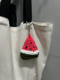 Crochet watermelon wedge
