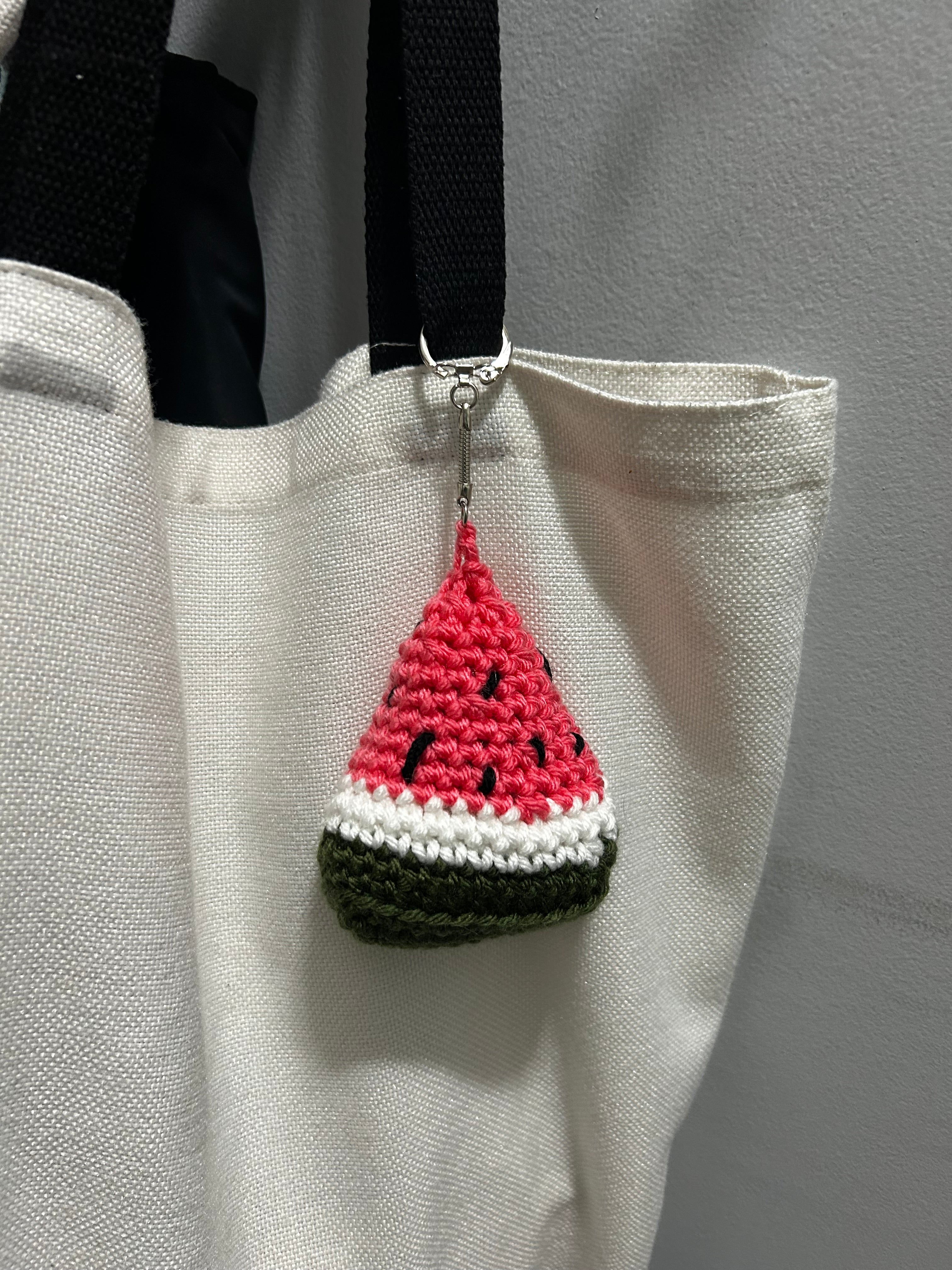Crochet watermelon wedge